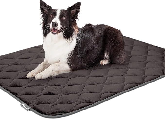 Paw Inspired Washable Padded Crate Mats for Dogs, Gray, 47x29 Inch | Fits 48-inch Kennels, Leakproof, Waterproof Bottom, Plush Dog Pad, Pet Bed - Image 7