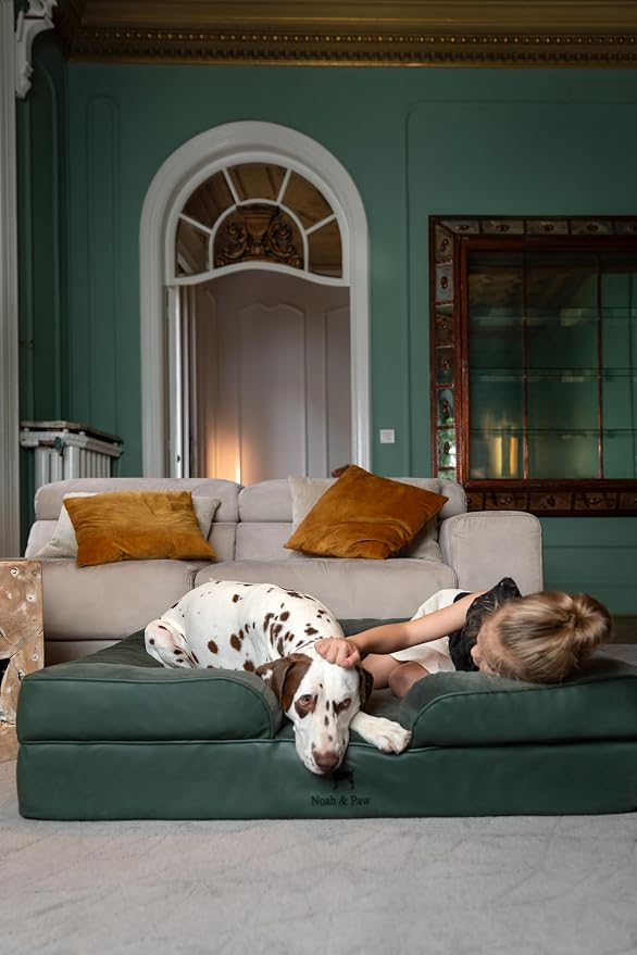 NOAH & PAW XL Dog Bed, 45x35x11 Inch, Orthopedic Large Dog Beds, Eggshell Memory Foam Infused with Cooling Gel, Inner Cover, Water Resistant, Machine Washable (Faux Leather) - Image 3