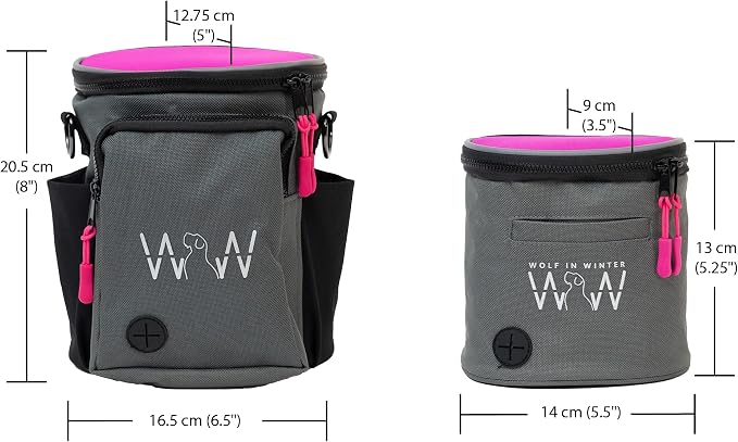 Quickdraw Dog Treat Pouch – Training Bag with Poop Bag Dispenser, Clicker Holder and Waist Belt – Hands-Free, Reflective and Durable for Puppy Training, Walks and Hikes (Raspberry/Camo) - Image 3