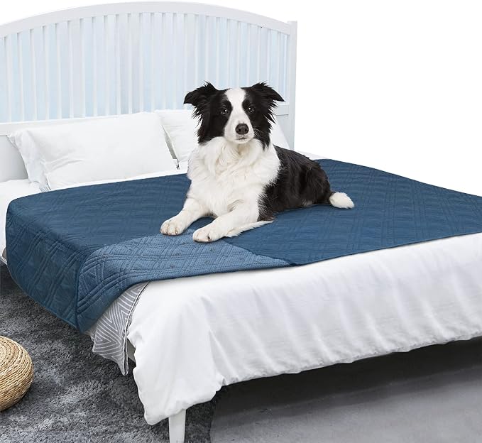 PetAmi Waterproof Couch Cover for Dogs, Non-Slip Leakproof Sofa Furniture Protector for Pet Cat, Machine Washable Bed Blanket for Car Seat, 68x82 Blue - Image 8