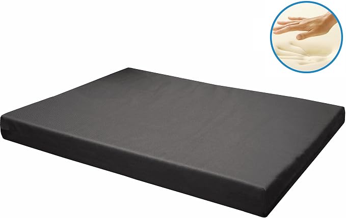 Dogbed4less Memory Foam Platform Dog Bed, Crate Mattress for Orthopedic Joint Relief with Waterproof Removable Cover Small Medium 29X18X3 Space Gray - Image 7