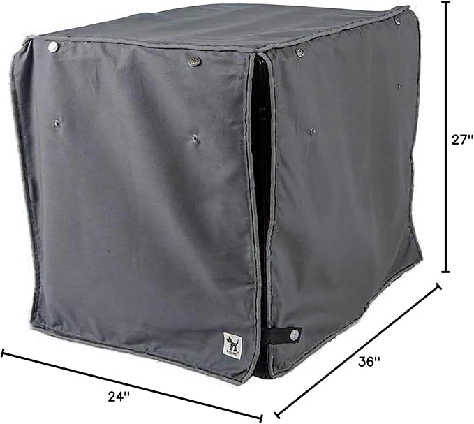 Molly Mutt I'm a Realist Dog Crate Cover, 100% Cotton Canvas Cover with 2 Roll-Up Panels, Ideal for Dog or Cat Crate, Durable, Washable, and Free of Harmful Chemicals, 36" x 24" x 27" - Image 8