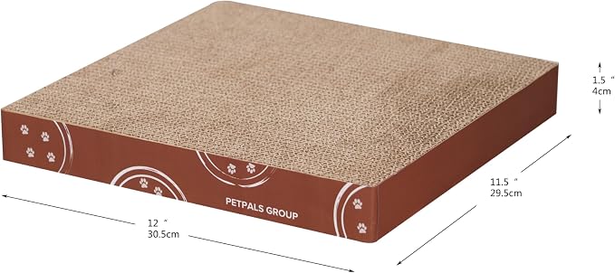 Petpals Corrugated Cardboard Scratcher Replacement 4-Pack | Scratching Pad Replacement for Petpals Products Jodie / Poly, Sofa Couch Furniture Protectors from Cat Scratching, Brown - Image 2