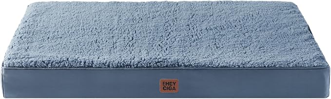 EHEYCIGA Orthopedic Dog Bed Extra Large with Removable Washable Cover, 50IN | Egg Crate Foam Support, Durable Oxford fabric, Non-Slip Bottom, Machine Washable, Soft Waterproof Plush Pet Bed Mat For Crate by EHEYCIGA