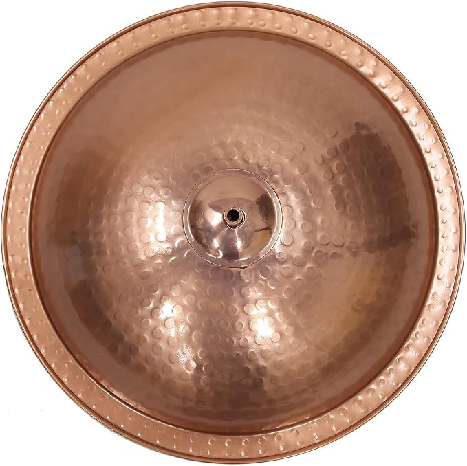 Achla Designs BBHC-01T-RM Hammered Rail Mount Bracket Birdbath, Polished Copper Plated, Black - Image 4