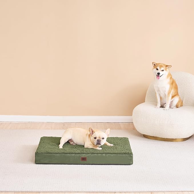 EHEYCIGA Orthopedic Dog Bed Large with Removable Washable Cover, 35x23 | Egg Crate Foam Support, Durable Oxford fabric, Non-Slip Bottom, Machine Washable, Soft Waterproof Plush Pet Bed Mat For Crate - Image 9