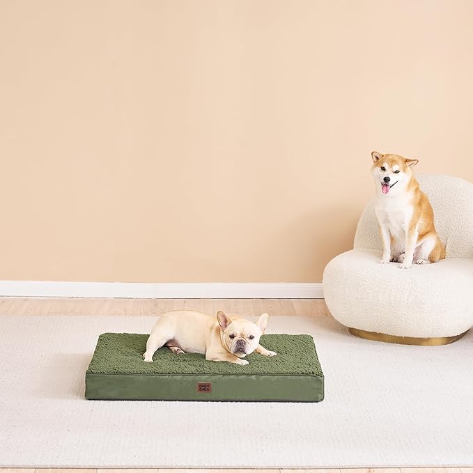 EHEYCIGA Orthopedic Dog Bed Large with Removable Washable Cover, 36x27 | Egg Crate Foam Support, Durable Oxford fabric, Non-Slip Bottom, Machine Washable, Soft Waterproof Plush Pet Bed Mat For Crate - Image 7
