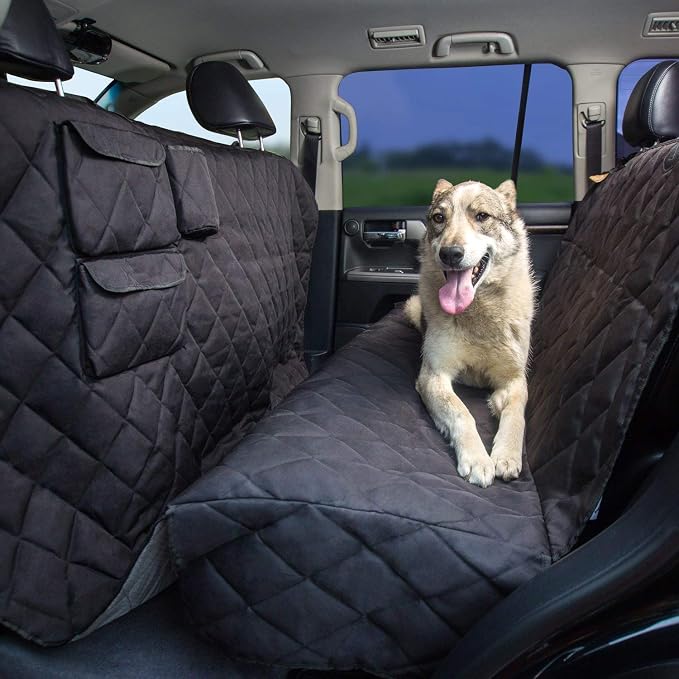 XXL Extra Wide (63”) & Extra Long (94”) with Floor Coverage Dog Seat Cover for Trucks, SUVs & Cars – Heavy Duty, Pet Hammock, Washable + Pet Travel Bowl - Image 2