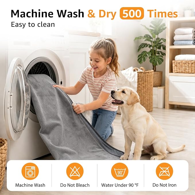 Wahsalbe Puppy Pads 2 Pack, 41x41 Washable Pee Pads Whelping Pads, Absorb Dog Mats, Non-Slip Dog Training Pads for Whelping, Potty, Training, Playpen, Crate - Image 5