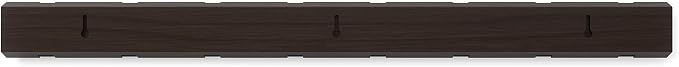Umbra Flip Coat Rack, Wall Mount 8-Hook, Space Saving, Walnut/Black | Real wood and steel build, retractable hooks fold flat, holds coats bags and scarves, easy install - Image 11
