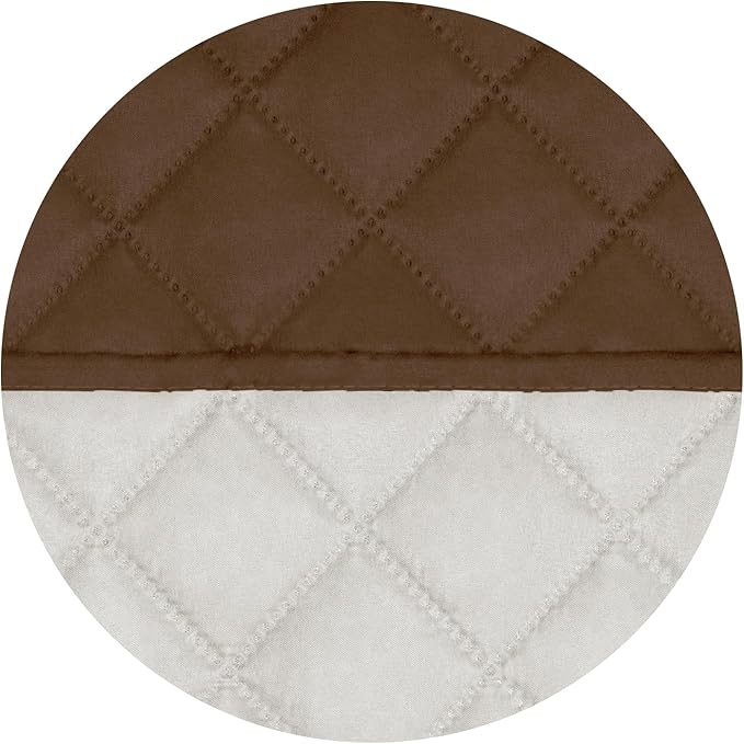 PureFit Reversible Quilted Couch Covers for Dogs Sofa Cover 4 Seater 88" | Coffee/Ivory, Water Resistant Couch Protector, Washable Pet Couch Cover with Non Slip and Elastic Straps For Kids - Image 5