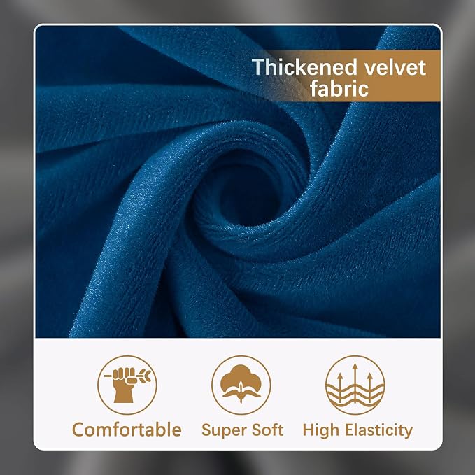 hyha Velvet Couch Cushion Covers, Sofa Covers for Cushion Couch Washable | Soft Plush Sofa Slipcover, Elastic Bottom, Non-Slip Wear Resistant Furniture Protector, Ideal For Pets & Kids, Chaise XL - Image 3