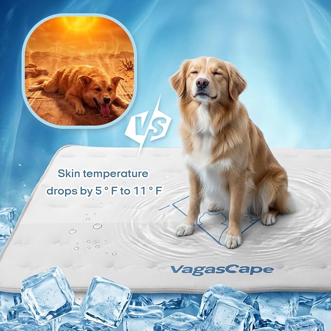 Vagascape 3.0 Supportive Double Sided Dog Cooling Mat | Thick Durable Pet Cooling Mat for Extra Large Pet, 47" x 28" Washable Cooling Mat for Dog Outdoor and Indoor - Image 7
