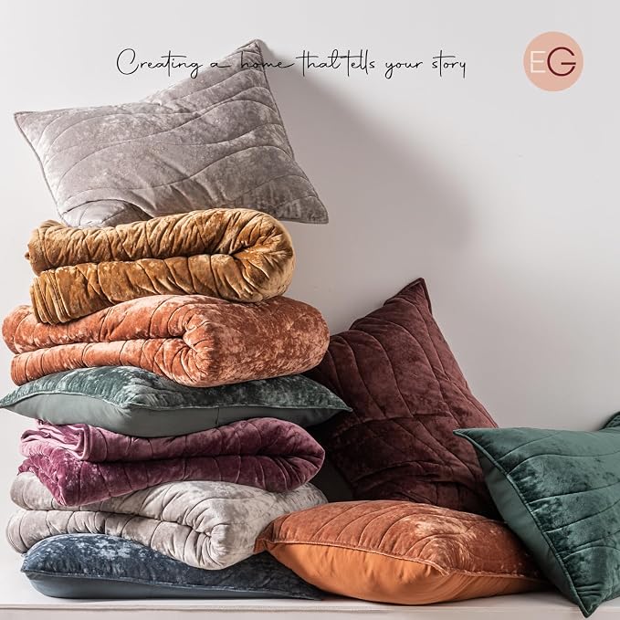 EverGrace Luxury Wave Crushed Velvet Quilt Set, King Size, Burgundy | Luxurious Soft, Lightweight Velvet Comforter, Cozy Plush Oversized Bedspread Coverlet for All Season, with 2 Shams - Image 7
