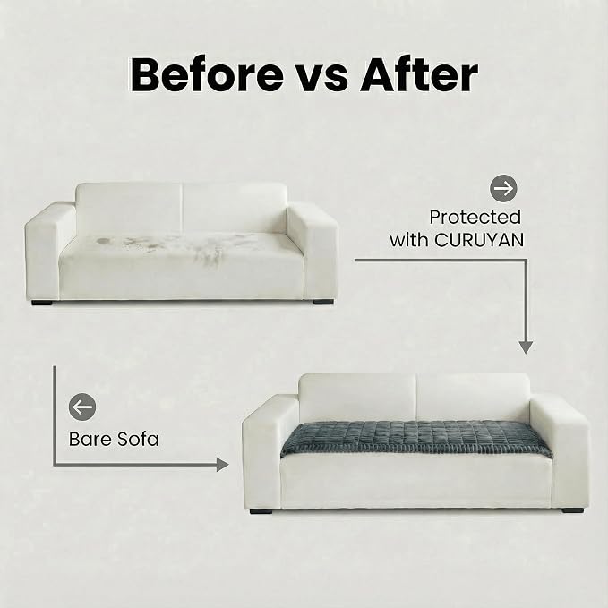 Non-Slip Sectional Couch Covers, Washable Pet Friendly Furniture Protector for Dogs Cats, Soft Thick Slipcover for L-Shaped Sofa (Sold by Piece, Not Set) (Dark Grey, 27.6"x70.5") - Image 5