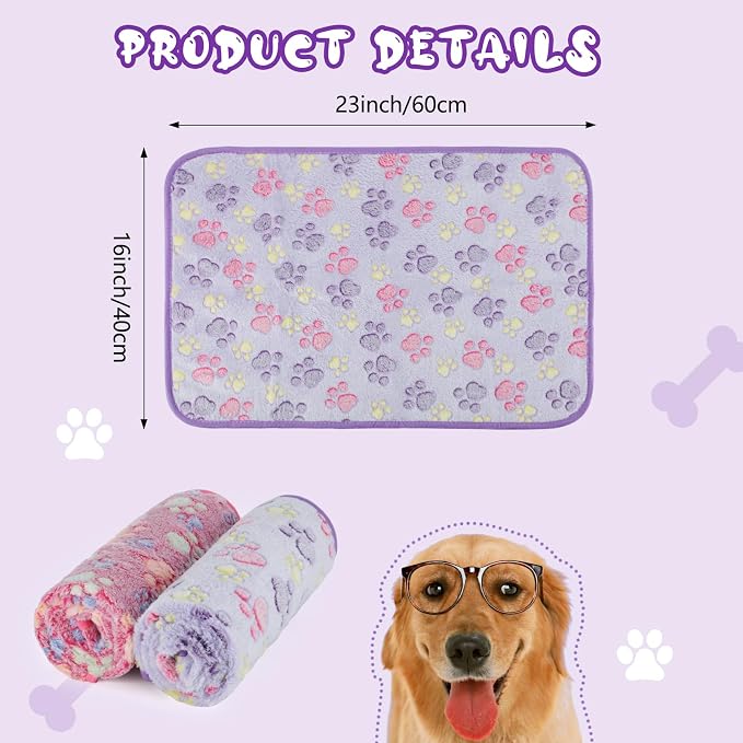 YUEPET 2 Pack Waterproof Dog Blanket, Washable Puppy Blanket for Small Dogs | Bed Couch Sofa Protector, Waterproof Inner Layer, Soft Fleece Flannel, 23 x 16 in, Machine Washable, Small Dogs and Cats - Image 2