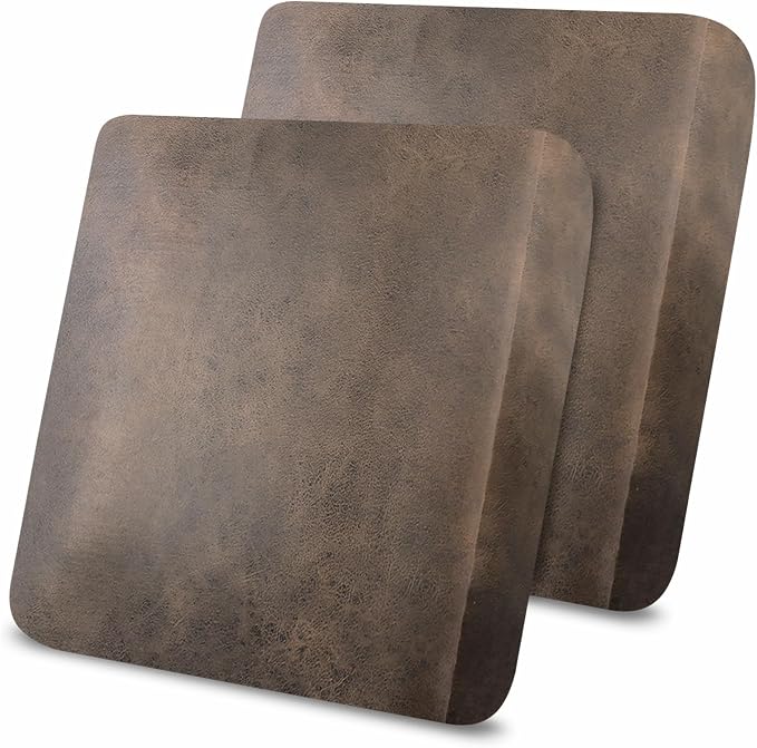 molasofa Leather Look Couch Cushion Covers, Stretch Sofa Cushion Covers for Sectional Armchair Loveseat Protector,Replacement Seat Cushion Slipcovers, Machine Washable (3 Cushion XL Sofa, Dark Grey) by Molasofa