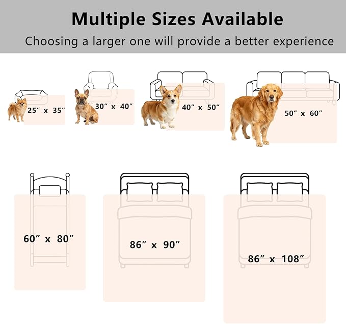 Waterproof Blanket for Dogs - Pet Throw as Furniture Protector | Cozy Sherpa & Smooth Velvet, Reversible and Machine Washable, for Couch, Bed, or Travel, 30"x40", Beige - Image 7
