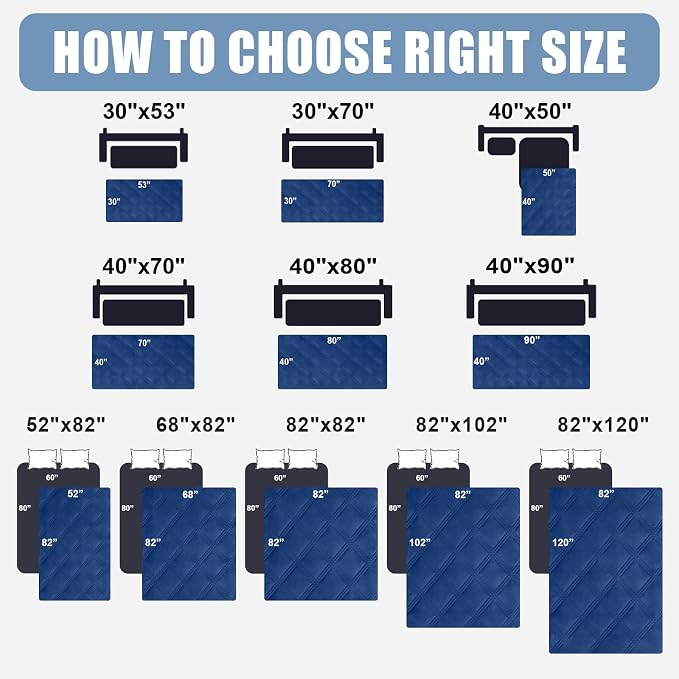 Smiry Waterproof Dog Bed Cover, Reversible Pet Blanket for Sofa Couch | Soft Washable Dog Blanket, Leakproof Couch Cover for Dogs Cats & Furniture Protection, 40x50, Navy/Navy - Image 6