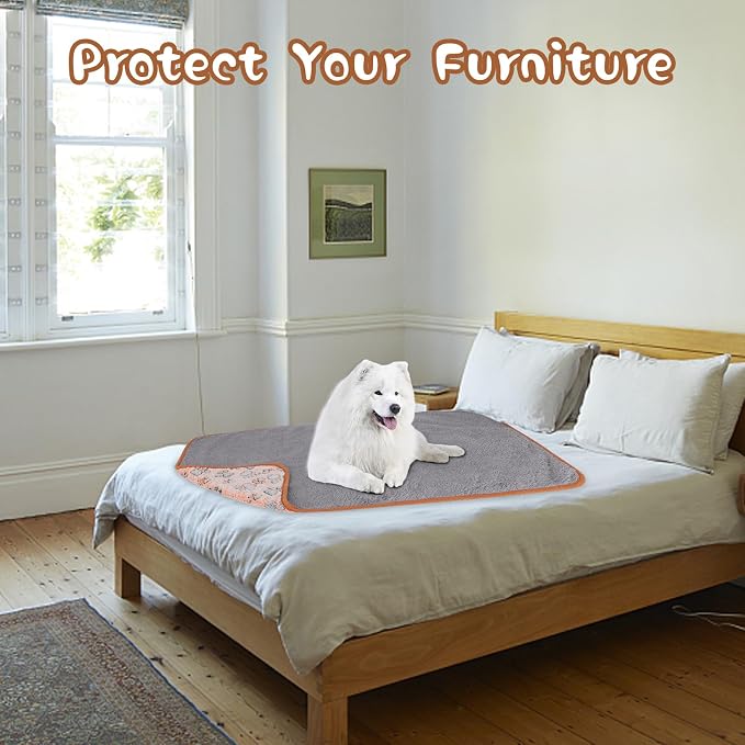 YUEPET 2 Pack Waterproof Dog Blankets, Large Dog Blanket, 50 x 40 in | Machine Washable, Waterproof Inner Layer, Sofa Bed Cover, Reversible Fleece, 50 x 40 in, Large Dogs and Cats, White Coffee - Image 5