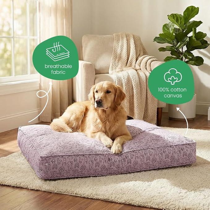 Molly Mutt Only You Dog Bed Duvet Cover, 100% Cotton Canvas Cover for Dog, Puppy, or Cat Bed, Durable, Washable, and Free of Harmful Chemicals, Medium/Large, 27"x36"x5" - Image 4