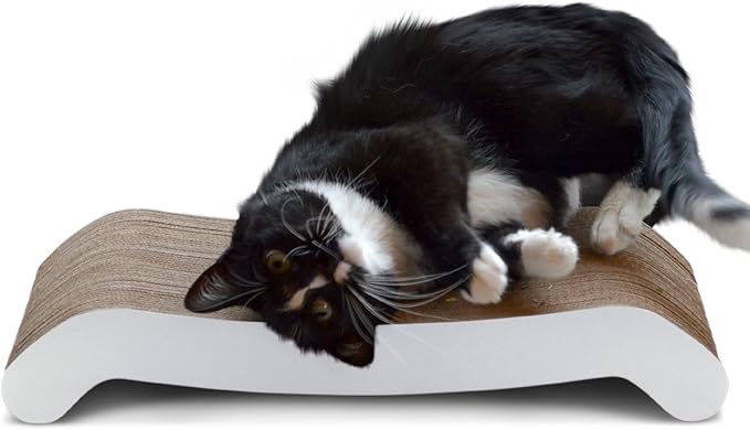PetFusion Cat Scratching FLIP PAD - 2 Designs in one. [Superior Cardboard & Construction, Significantly outlasts Cheaper alternatives] by PetFusion