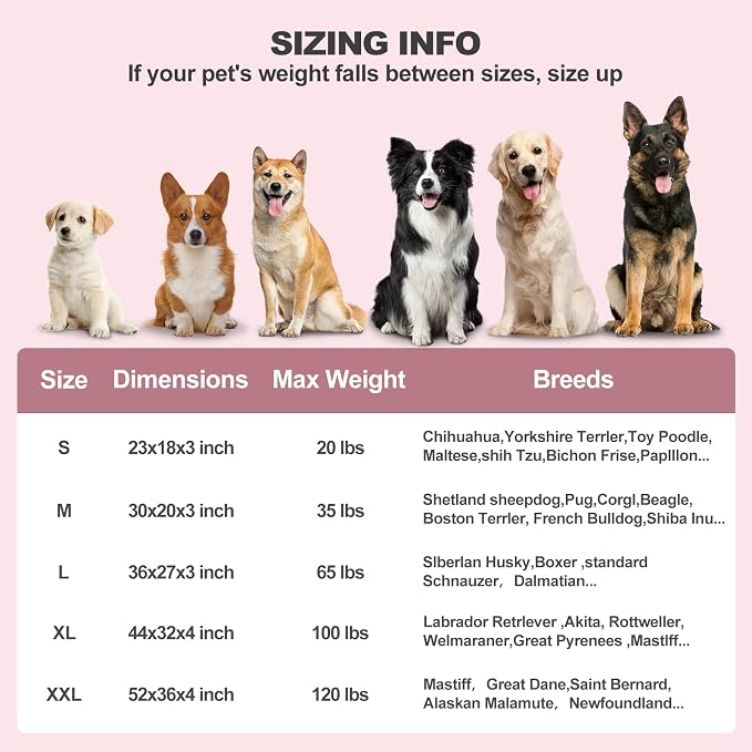 Orthopedic Dog Beds for Large Dogs, Fluffy Faux Rabbit Fur Pet Bed with Removable Washable Cover, Dog Bed Mat with Egg Crate Foam & Waterproof Lining, Anti Slip Bottom, Pink,36"x27"x3" - Image 7
