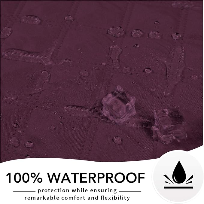 Easy-Going 100% Waterproof Dog Bed Cover, Non-Slip Pet Blanket for Furniture, Washable Couch Cover, Repleasement Sofa Cover (52X82 in,Wine) - Image 5