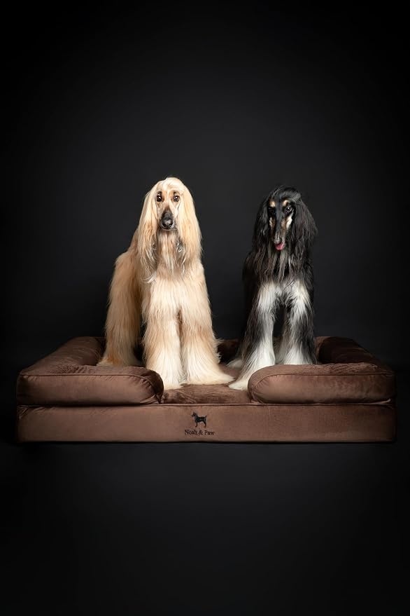 NOAH & PAW Giant Dog Bed XXL, 55x45x11 Inch, Orthopedic Dog Beds, Eggshell Memory Foam Infused with Cooling Gel, Inner Cover, Water Resistant, Machine Washable (Velvet Sofa Collection) - Image 6