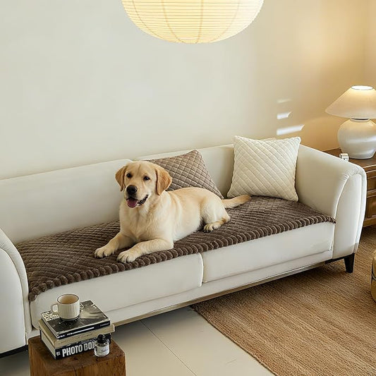 Diamond Quilted Couch Cover for Dogs Non Slip - Large Silicone Particles Pet Friendly Thick Sofa Slipcover for 3 Cushion Couch Washable Furniture Protector Mat for Dogs Cats by Unknown