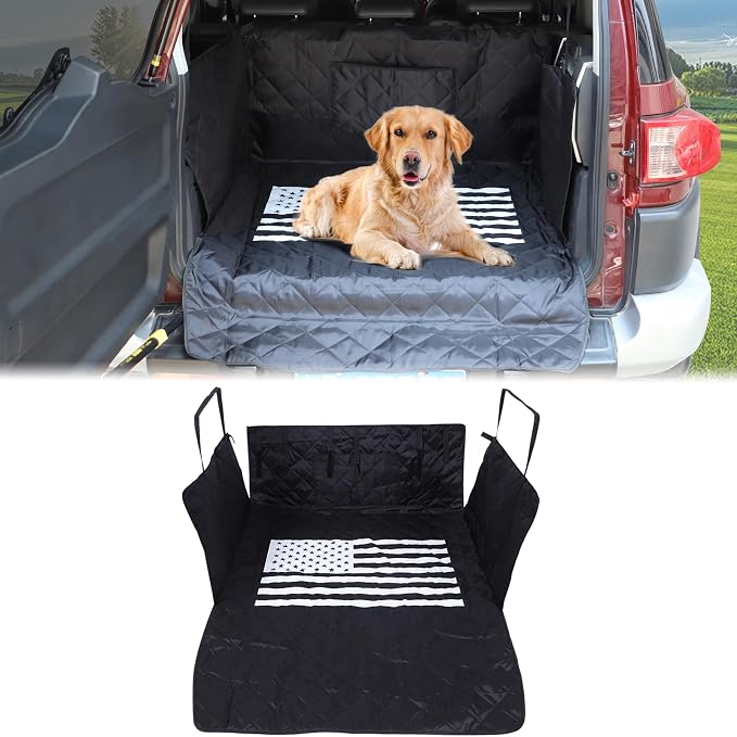 Aunginsy SUV Cargo Liner for Dogs Compatible with Toyota FJ Cruiser 2007-2021 Accessories, Rear Trunk Mat Travel Nonslip Pet Cargo Boot Liner with Bumper Flap Protector, Waterproof Floor Mat for Cats - Image 8