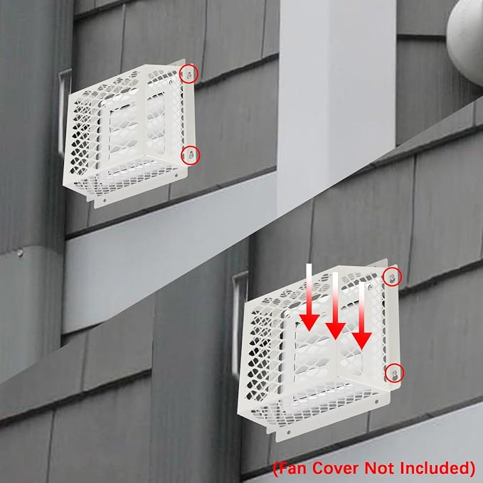 Dryer Vent Cover Outside,Dryer Vent Bird Guard for 5-6 inch Vent Hoods-2pk | Outdoor Bird Guard for Dryer Vent & Bathroom Exhaust,Galvanized Steel Dryer Vent Cage 8.5"Lx8.5"Wx6"H,Prevent Bird From Enter - Image 4