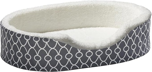 MidWest Homes for Pets Orthoperdic Egg-Crate Nesting Pet Bed w/ Teflon Fabric Protector, Large Gray by MidWestHomesForPets