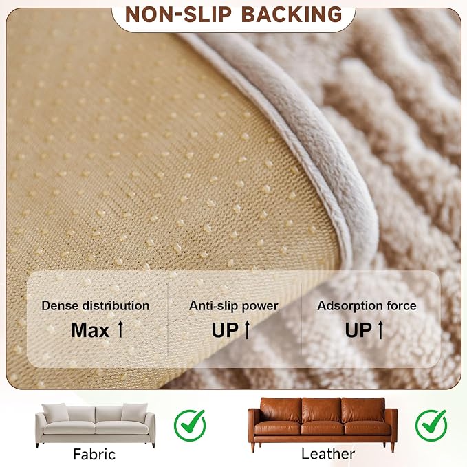 OTOB Couch Covers for Sofa Washable Anti Slip Furniture Protector, 1 Piece | Matcha Green, 27.6"x82.7", Soft Plush, All Seasons, Breathable, Modern, Wear-Resistant, Couch Cover for Dogs, Fade Resistant - Image 4