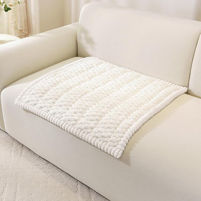 Royhom Couch Cover for Dogs Washable，Non Slip Sofa Protector for Pets | Durable & Easy Care, Soft Furniture Cover for Leather & Fabric Couches Against Claws, Spills & Fur, 27.6x27.6 Inch, White by Royhom