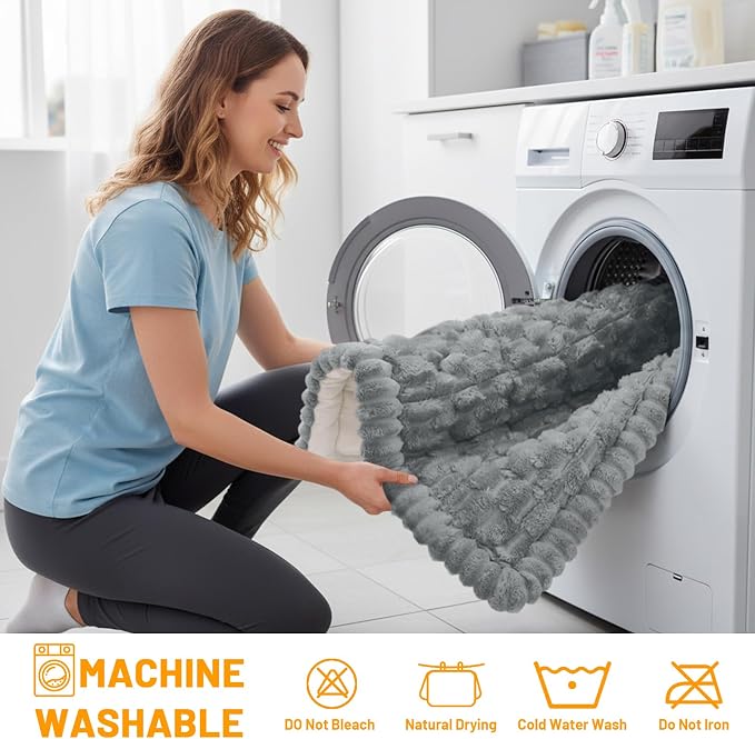 Smiry Non Slip Couch Covers for Dogs, Scratch Resistant Pet Sofa Protector | Machine Washable Soft Fuzzy Thick Furniture Cover for Sofa Loveseat Sectional Large Dogs, Grey, 27.6" x 70.9" - Image 8