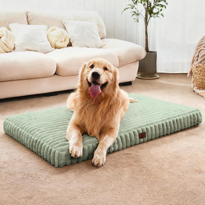 Extra Large Dog Bed Orthopedic Foam with Waterproof Lining | Egg crate foam for joint support. Soft plush surface. Non-slip bottom. Removable & machine washable cover. OEKO-TEX certified by Cozila
