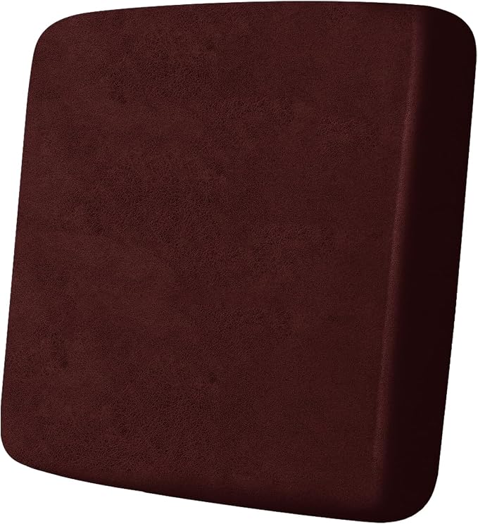 ANARACHON Leather Look Couch Cushion Covers Sofa Seat Slipcovers Sets Couches Furniture Protector for Sectional Armchair Loveseat Pets Kids Stretch Spandex Fabric (1 Cushion Armchair, Burgundy) by ANARACHON