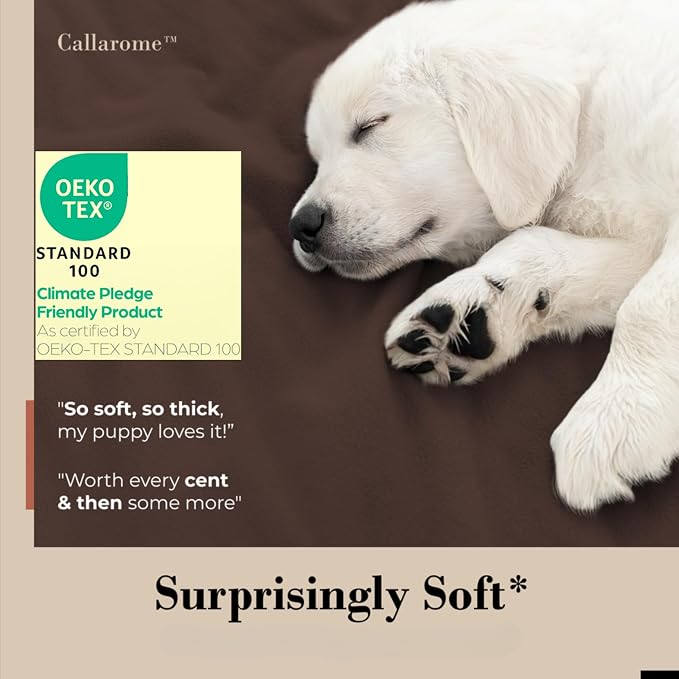 Waterproof Blanket for Bed or Couch – Soft and Leakproof Waterproof Throw Blanket, Water Proof & Stain Resistant Easy to Clean Throw Blanket Cover for Adults or Pets, Reversible Brown 60"x80" | High-Density Heavy-Duty Material - Ultra-Soft & Durable So... - Image 4