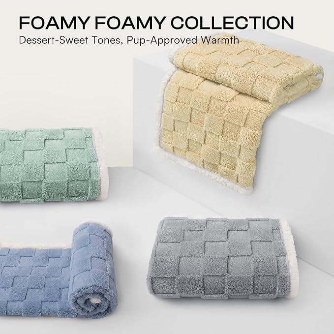 Luciphia Waterproof Dog Blanket, Reversible Fleece & Sherpa, Couch Cover | Soft plush fluffy, washable, puppy, cat, dog bed, crate, car seat, sofa, throw, furniture protector,Gray,Medium(57" x 40") - Image 3