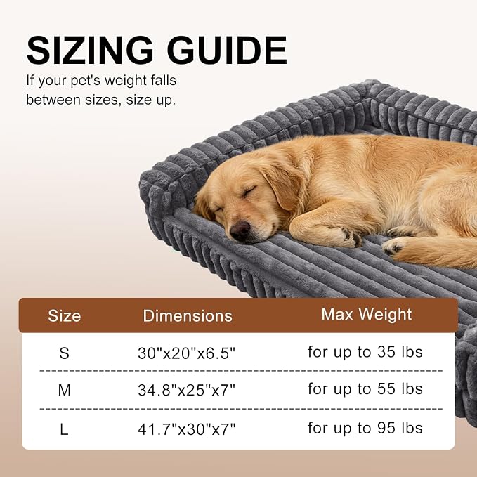 Waterproof Orthopedic Dog Bed for Large DogsGrey | Non-Slip Egg-Crate Memory Foam Removable Washable Cover with Sides Couch Bed for Crate - Image 2