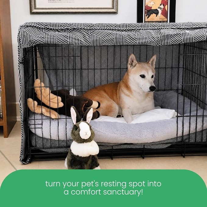 Molly Mutt Rough Gem Dog Crate Cover, 100% Cotton Canvas Cover with 2 Roll-Up Panels, Ideal for Dog or Cat Crate, Durable, Washable, and Free of Harmful Chemicals, 36" x 24" x 27" - Image 7