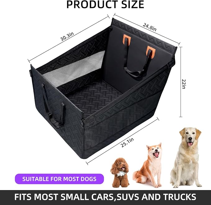 TKYZ Large Dog Car Seat,Back Seat Extender for Dogs,Hard Bottom Seat Cover - Image 6