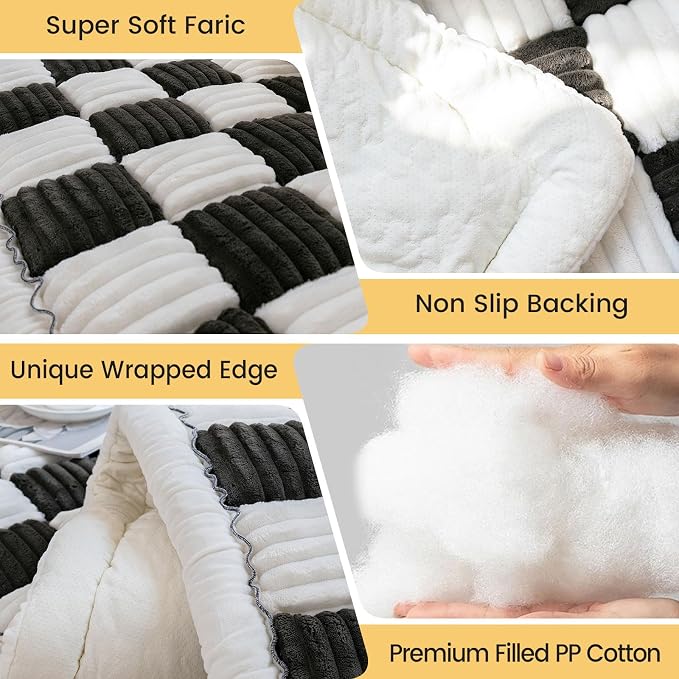LiveGo Couch Cover for Dogs Washable, Sofa Cover Protector, Couch Covers for 3 Cushion Couch Sofa Pet Friendly, Soft, Non Slip (Black, 70x210 cm / 27.6x82.7 in) - Image 6