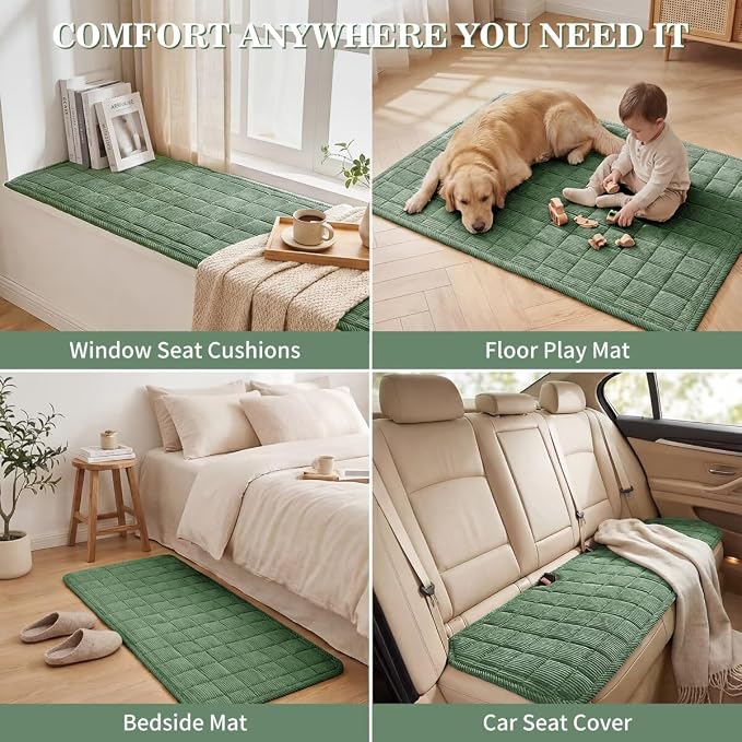 Couch Cover for Dogs Non-Slip Pet Couch Cover for Sofa Plush Protector | Non-Slip Backing, Machine Washable, Pet Friendly, Pet Hair & Scratch Protection, Sofa Cushion Protector(Green, 27.6"×70.9") - Image 7