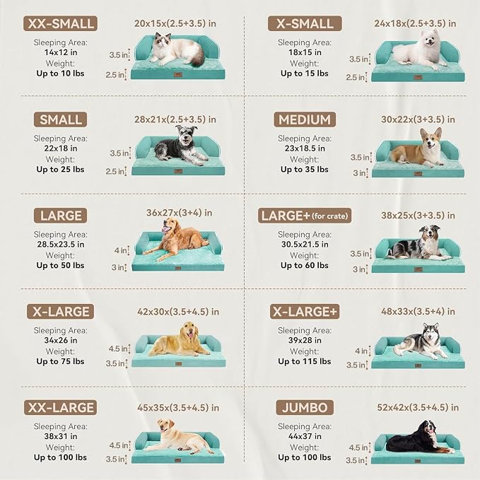MEKIY XXL Orthopedic Waterproof Dog Bed with Bolster for Extra Large Dogs | Pillow Support for Neck Relief, Egg Crate Foam, Waterproof Liner, Anti-Slip Bottom, Removable Bolster Cover, 45 x 35 Inch - Image 2