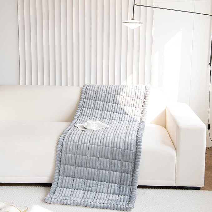 New Thick Sofa Covers Washable - Soft Corduroy Universal Sofa Cover 2 3 4 Seater, Non-Slip Couch Cover, Couch Seat Covers Sofa Slipcovers Furniture Protector for Living Room (Light Grey, 70x180cm) - Image 6
