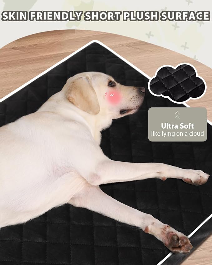 NUPIDA Orthopedic Dog Beds for Extra Large 48 inch Dog Crate Bed Waterproof Pet Kennel Pad with Removable Washable Cover and Non-Slip Bottom, 47x29 Inch, Black - Image 2