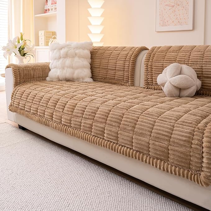 Awjcsv Couch Covers for Dogs Washable, Non Slip Sofa Protector Pet Friendly | Thick, Soft Furniture Cover, Against Pets Hair & Scratch, Fits Leather and Fabric Couches, 35" X 70.9" - Image 3