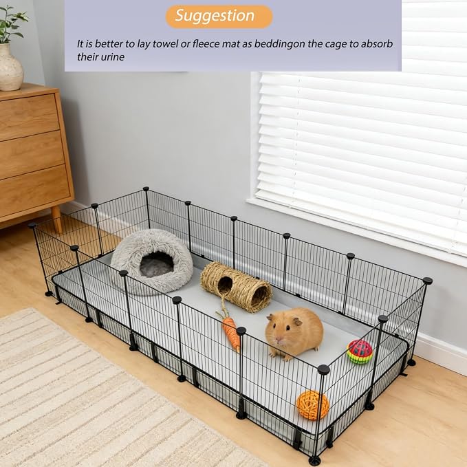 DZWLKJ Guinea Pig Cage Liner Tarp Bottom Waterproof and Washable Base Also for Rabbits, Bunny, Chinchesillas, Hedgehog, Ferrets and Other Small Animals(24x60 inches) - Image 5